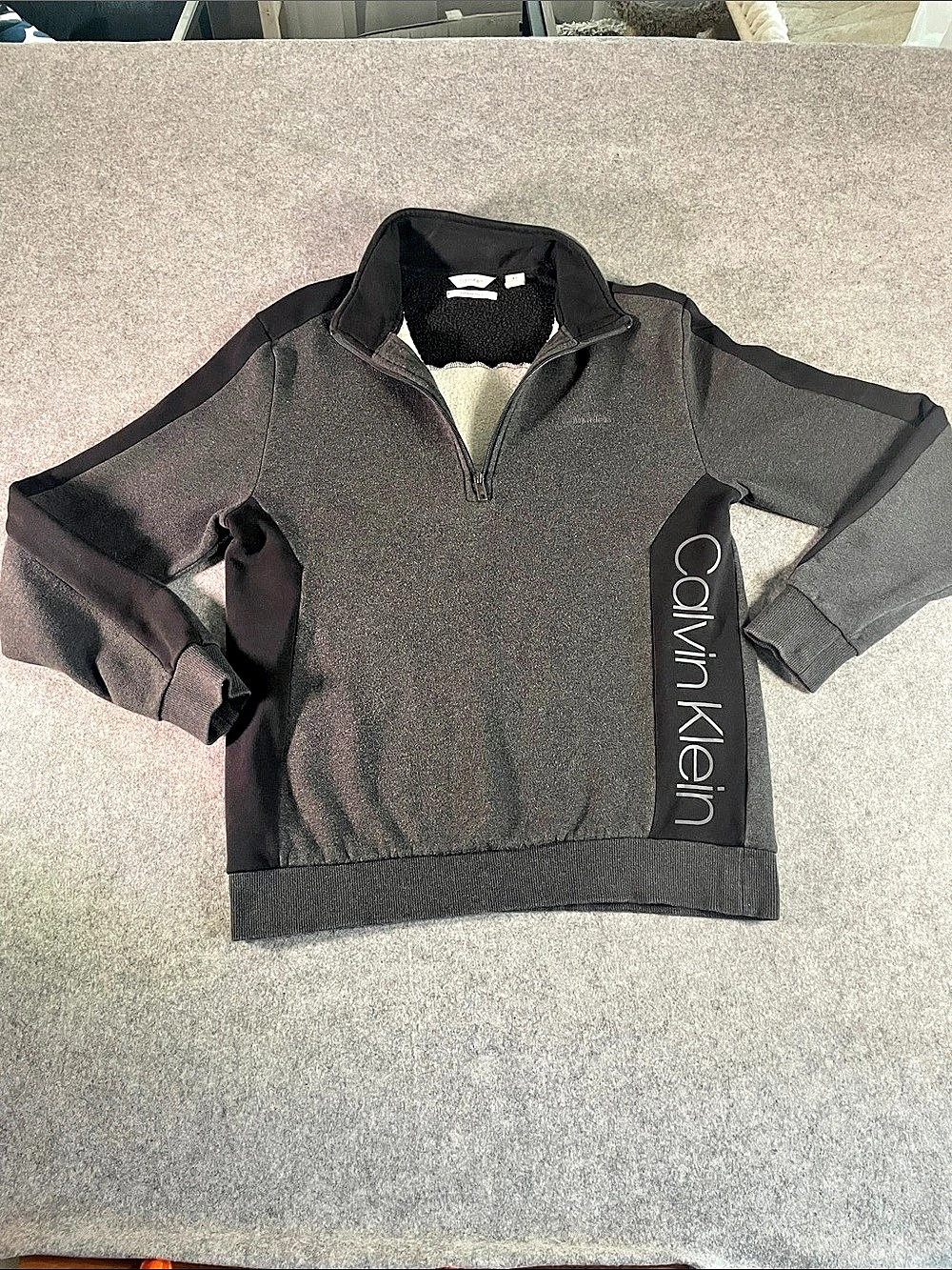 Calvin Klein Performance quarter-zip fleece Men's Black Quarter-Zip Fleece Size